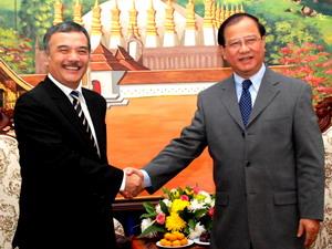 Đoàn cán bộ cấp cao Thông tấn xã VN thăm Lào