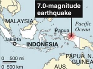 Hai trận động đất cùng xảy ra tại Indonesia, Tonga