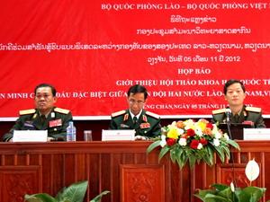 Họp báo về Hội thảo liên minh chiến đấu Việt-Lào
