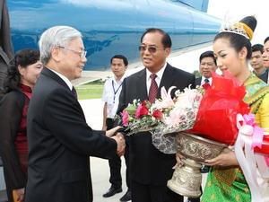 Tổng Bí thư, Chủ tịch QH kết thúc chuyến thăm Lào