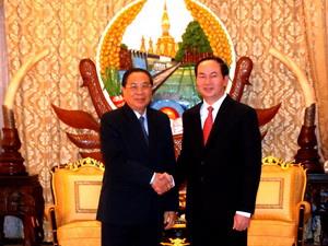 Lãnh đạo Lào tiếp đoàn cấp cao Bộ Công an VN